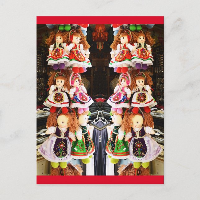 Ungarische Puppen Postkarte (Vorderseite)