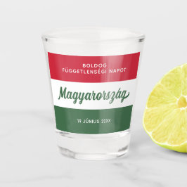 Ungarische Unabhängigkeitstagsflagge Schnapsglas