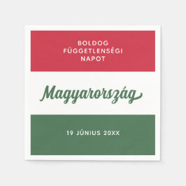 Ungarische Unabhängigkeitstagsflagge Serviette