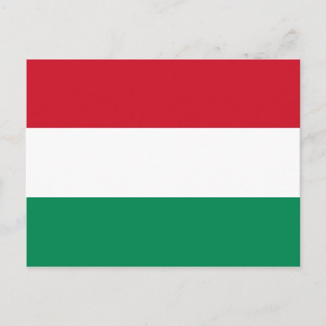 Ungarische (ungarische) Flagge Postkarte (Vorderseite)