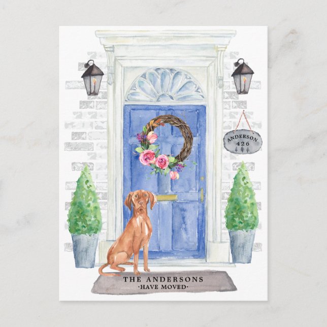 Ungarische Vizsla Moving Ankündigung Postkarte (Vorderseite)