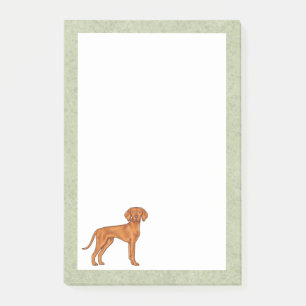 Ungarische Vizsla-Zeiger-Hund-Cartoon-Illustration Post-it Klebezettel