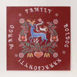 Ungarische Volkskunst frohe Weihnachten Puzzle