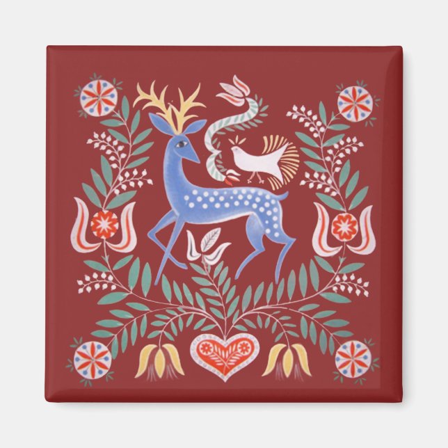 Ungarische Volkskunst Magnet (Vorne)