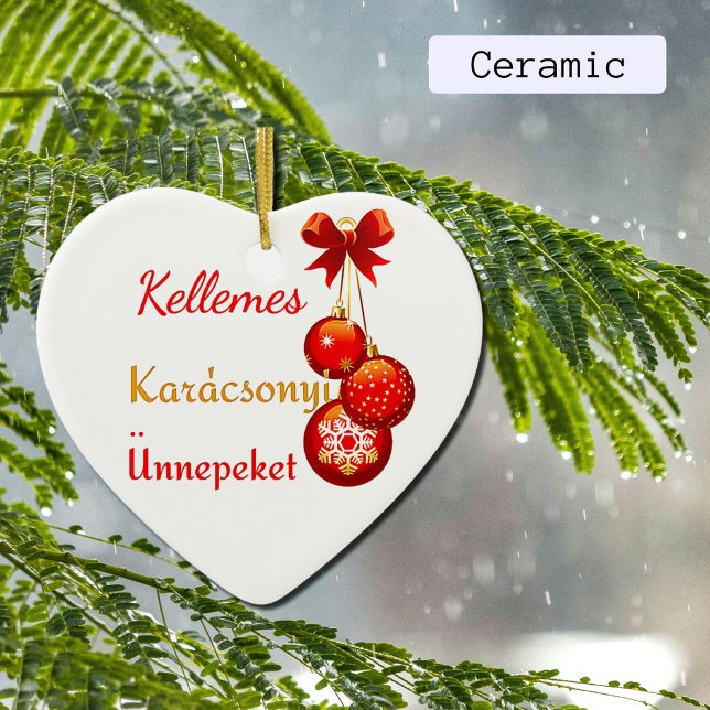 Ungarische Weihnachtsgrüße Keramikornament (Von Creator hochgeladen)