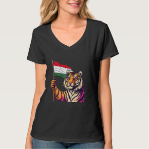 Ungarische Wurzeln Ungarn Flagge Tiger Wildtiere U T-Shirt