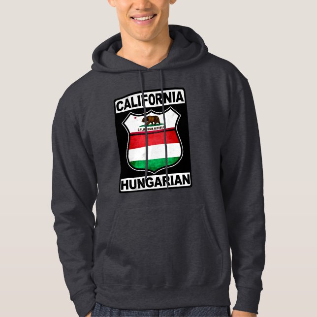 Ungarischer Amerikaner Kaliforniens Hoodie (Vorderseite)