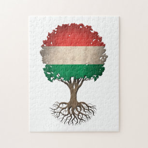 Ungarischer Flaggen-Baum des Lebens kundengerecht Puzzle