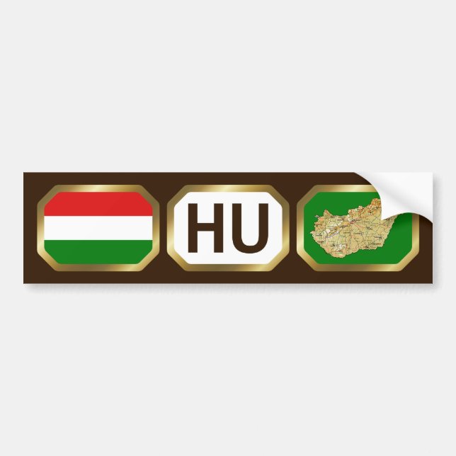 Ungarischer Flaggenplan-Autoaufkleber Autoaufkleber (Vorne)