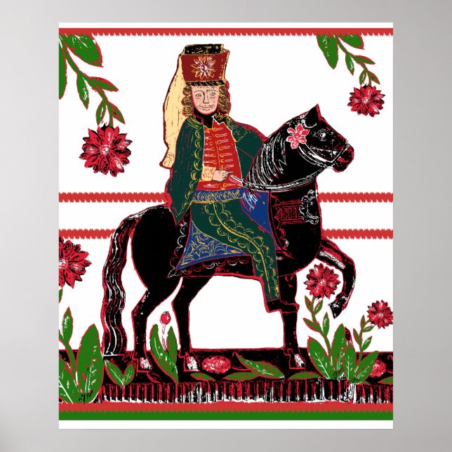 Ungarischer Hussar Folk Art Cavalry Officer bei Pf Poster (Vorne)