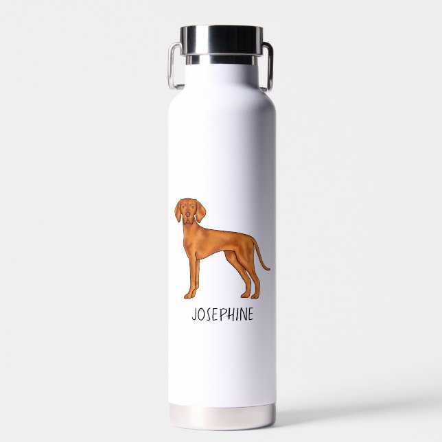 Ungarischer Niedlicher Pointer Dog von Vizsla mit  Trinkflasche (Vorne)
