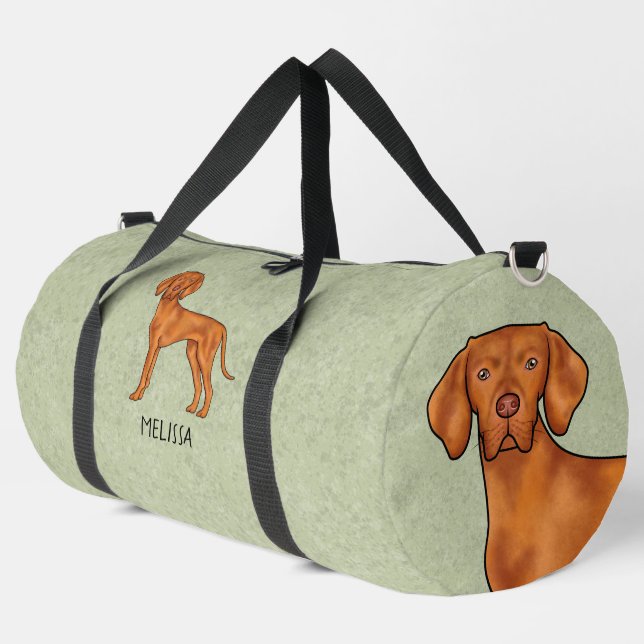 Ungarischer Niedlicher Pointer Hund mit dem Namen  Duffle Bag (Linke Ecke)