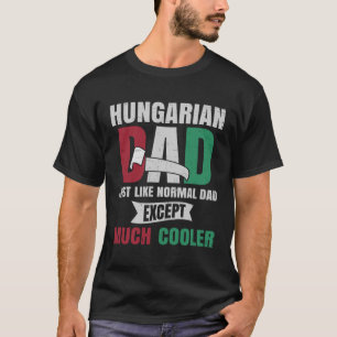 Ungarischer Vater für Männer mit Flagge Ungarns Ro T-Shirt