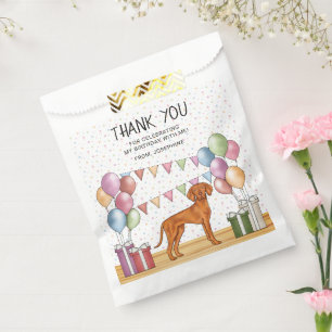 Ungarischer Vizsla-Hund Pastell Geburtstags Dankes Geschenktütchen