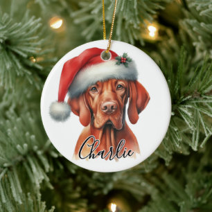Ungarischer Vizsla-Hund Personalisiert Keramik Ornament