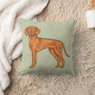 Ungarischer Vizsla Pointer Cartoon Hund Zeichne Gr Kissen
