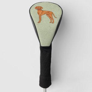 Ungarischer Vizsla Süßer Cartoon-Zeigerhund Grün Golf Headcover