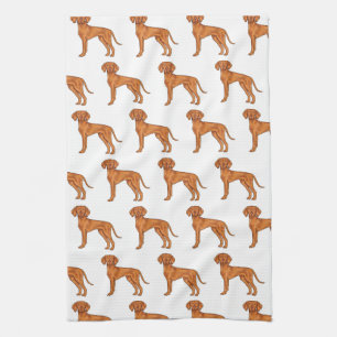 Ungarischer Vizsla Süßer Cartoon-Zeigerhund-Muster Geschirrtuch