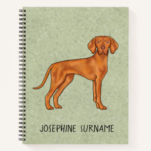 Ungarischer Vizsla Süßer Pointer-Hund mit individu Notizbuch