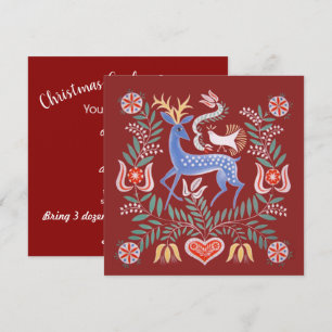 Ungarischer Volkskunst-Cookie-Austausch Einladung