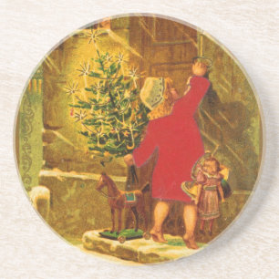 Ungarischer Weihnachten aus 189 = Sandstein Getränkeuntersetzer