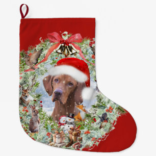 Ungarischer Weihnachtskranz Vizsla Großer Weihnachtsstrumpf
