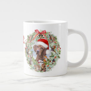 Ungarischer Weihnachtskranz Vizsla Jumbo-Tasse