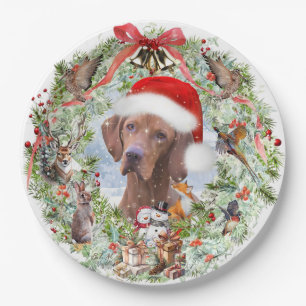 Ungarischer Weihnachtskranz Vizsla Pappteller