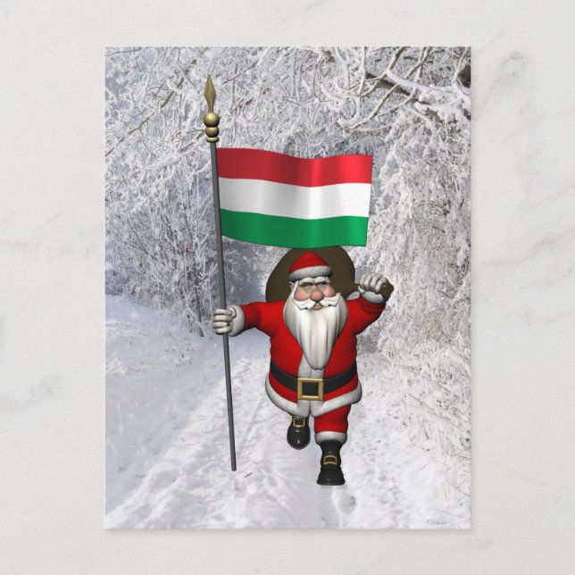 Ungarischer Weihnachtsmann Postkarte (Vorderseite)