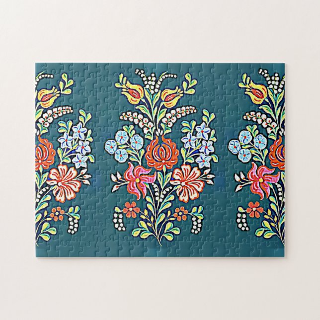 Ungarisches Blumenmuster Puzzle (Horizontal)