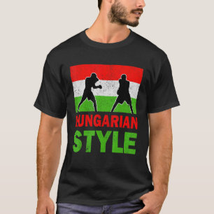 Ungarisches Boxing Vintag Ungarn Flagge Ungarische T-Shirt