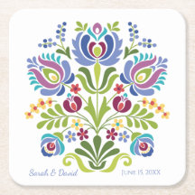 Ungarisches Design Violet Floral