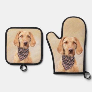 Ungarisches Drahthaar Vizsla Malerei Niedlicher Hu Ofenhandschuh & Topflappen-Set