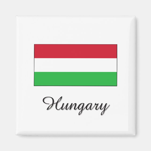 Ungarisches Flaggendesign Magnet (Vorne)