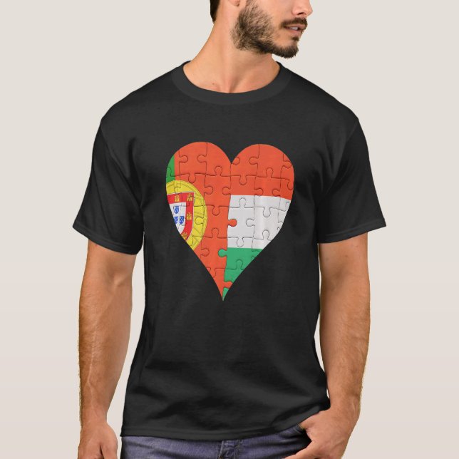 Ungarisches Flaggenherz T-Shirt (Vorderseite)