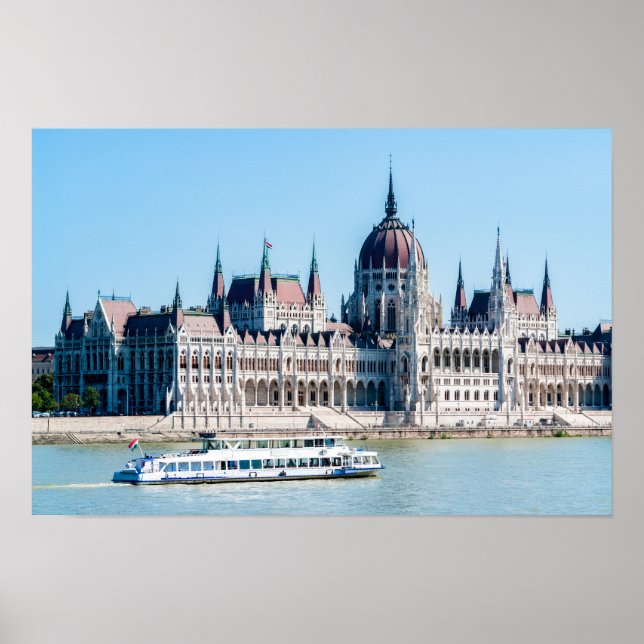 Ungarisches Gebäude des Parlaments in Budapest Poster (Vorne)