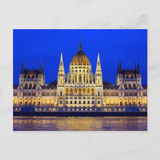 Ungarisches Gebäude des Parlaments in Budapest Postkarte (Vorderseite)
