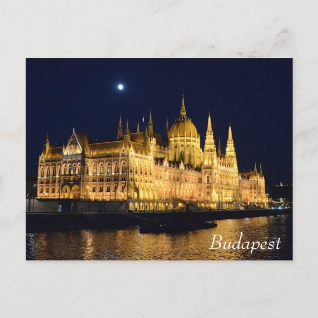 Ungarisches Gebäude des Parlaments in Budapest Postkarte (Vorderseite)