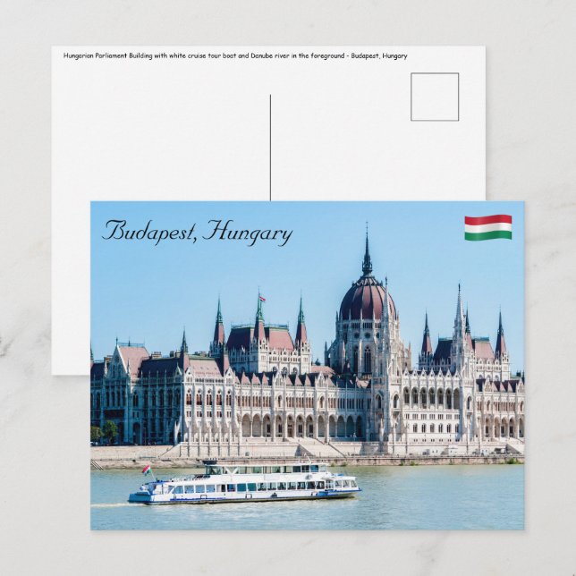 Ungarisches Gebäude des Parlaments in Budapest Postkarte (Vorne/Hinten)