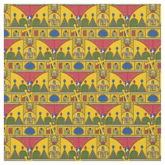 Ungarisches Kronenflaggenemblem und ungarische Fab Stoff (Nahaufnahme)