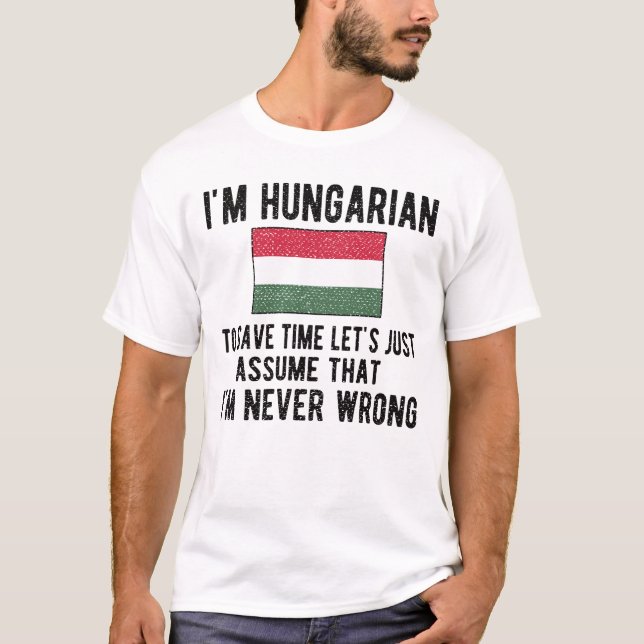 Ungarisches Kulturerbe Ungarn Roots Ungarische Fla T-Shirt (Vorderseite)