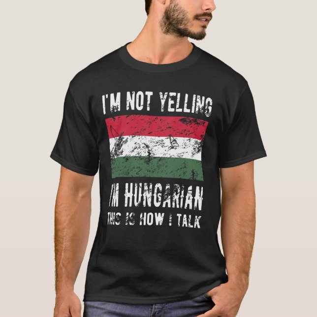 Ungarisches Kulturerbe Ungarn Roots Ungarische Fla T-Shirt (Vorderseite)