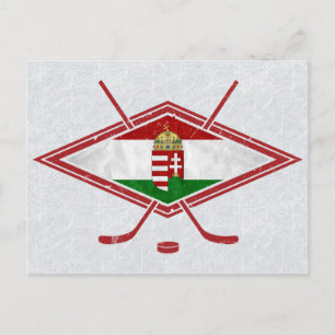 Ungarisches Magyar-Hockey-Logo Postkarte
