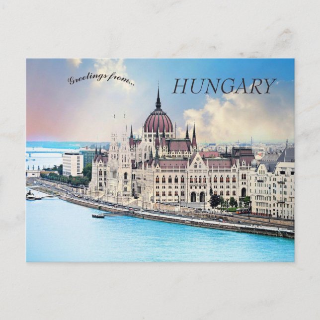 Ungarisches Parlament Gebäude Budapest Ungarn Postkarte (Vorderseite)