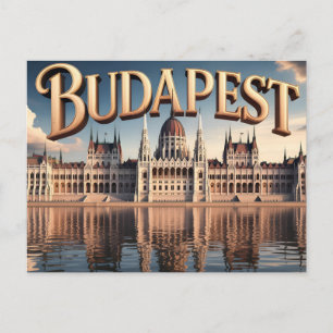 Ungarisches Parlamentsgebäude in Budapest Postkarte
