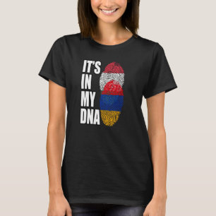 Ungarisches und armenisches Misch-DNA-Flaggengebie T-Shirt