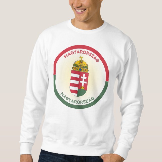 Ungarisches Wappen Kreisform Sweatshirt (Vorderseite)
