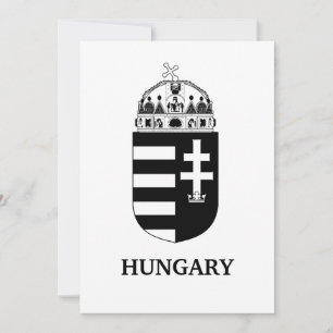Ungarisches Wappen Zeitgenössische monochrome Kuns Dankeskarte