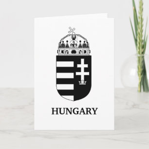 Ungarisches Wappen Zeitgenössische monochrome Kuns Karte