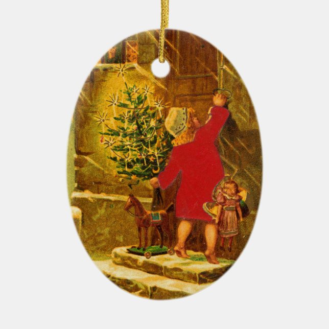Ungarisches Weihnachten ab 1896 Keramik Ornament (Vorne)